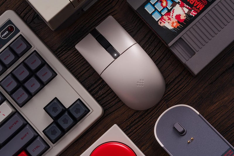 8Bitdo Retro R8 Mouse with Charging Dock, PAW 3395 Optical Sensor DPI 26,000, Wireless Mouse with 4K Polling Rate, Programmable Buttons, and Kailh Sword GM X Micro Switches - N Edition - Image 5